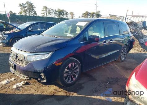2021 Honda Odyssey Ex-L из США, поврежденный, VIN 5FNRL6H75MB041136